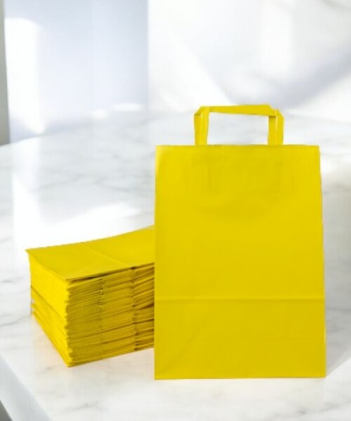 Pack x 50 - bolsa lisa 22x10x30 cm. AMARILLO