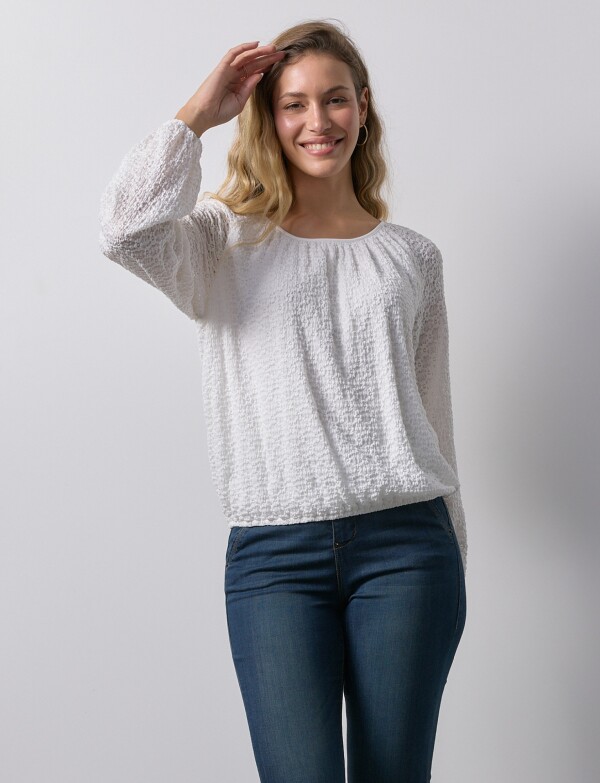Blusa Textura CRUDO