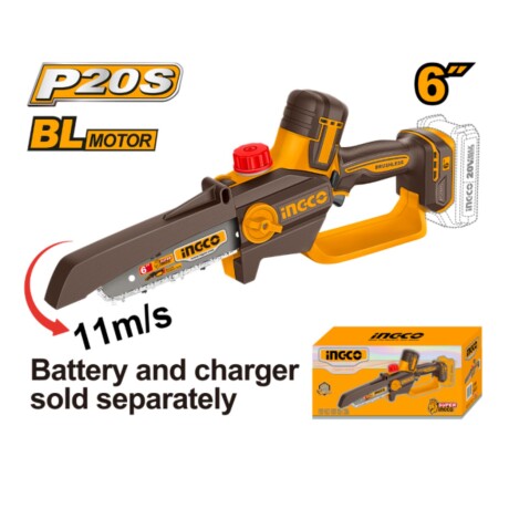 Motosierra Ingco a batería P20S 20V sin batería/sin cargador Motosierra Ingco a batería P20S 20V sin batería/sin cargador