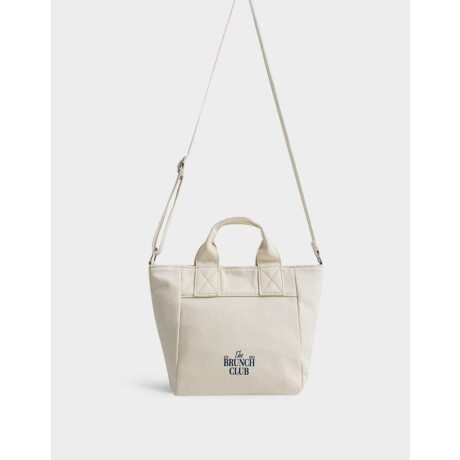 Cartera City Mini Crudo ''campus Club'' Blanco Crudo