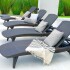Juego De Reposeras Para Piscina + Mesa Simil Rattan Grafito!!! Juego De Reposeras Para Piscina + Mesa Simil Rattan Grafito!!!