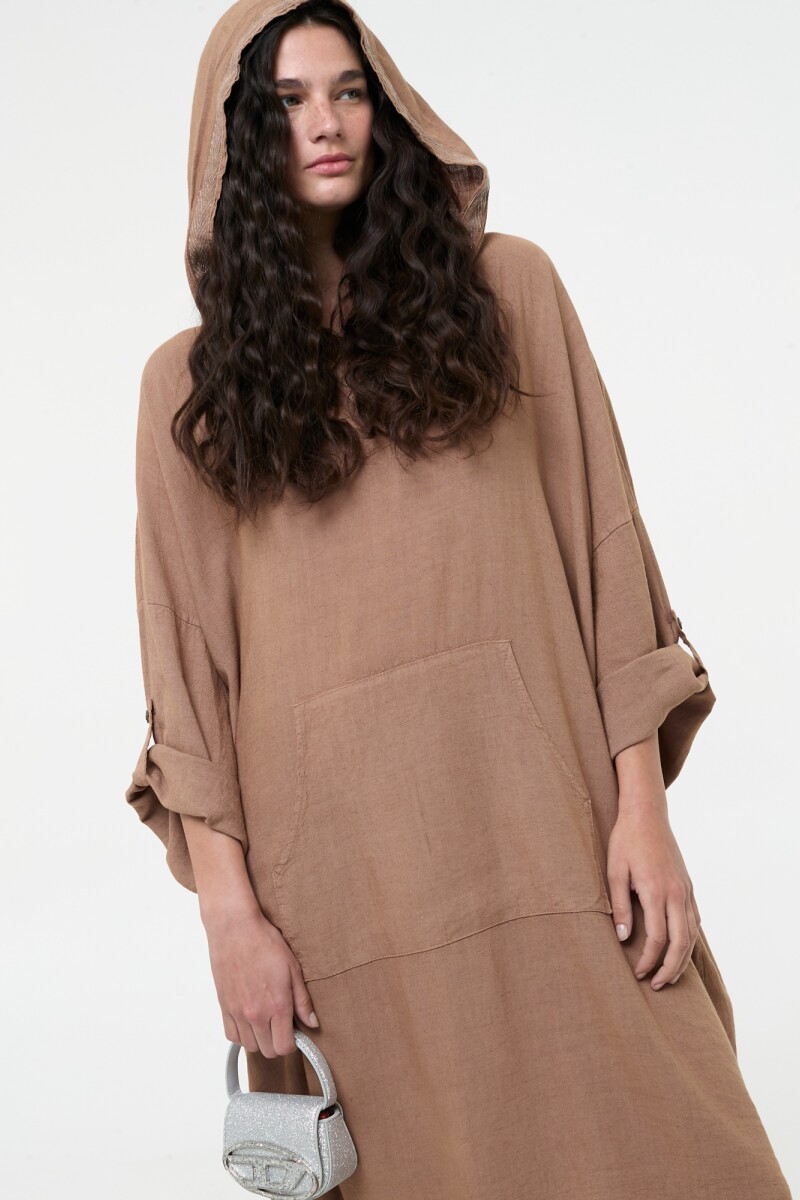 VESTIDO HOODIE Marron