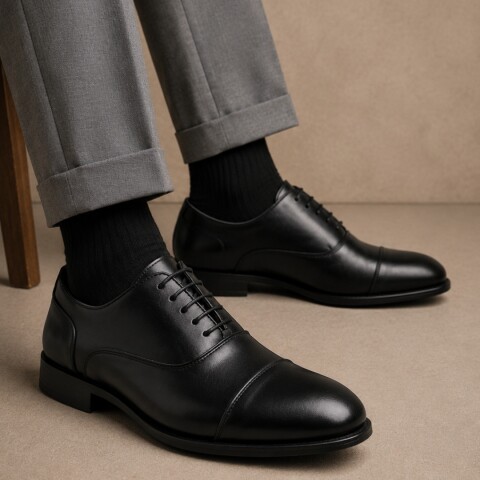 Zapato Oxford sin pespunte negro