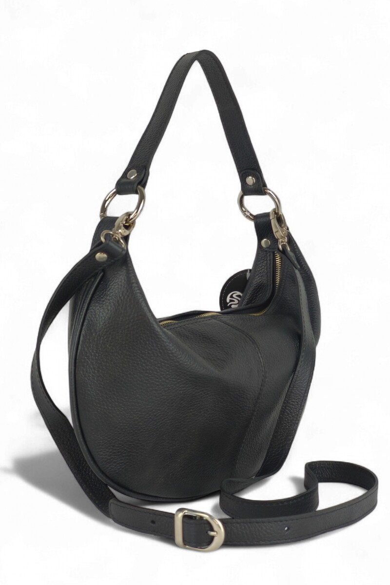 Cartera de mujer cuero 100 % Cartera Bandolera 100% Cuero Negro