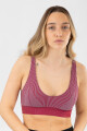 Top deportivo bicolor Bordeaux