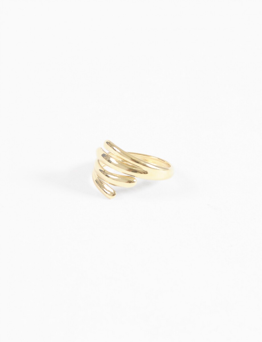 Anillo acero mano - dorado 