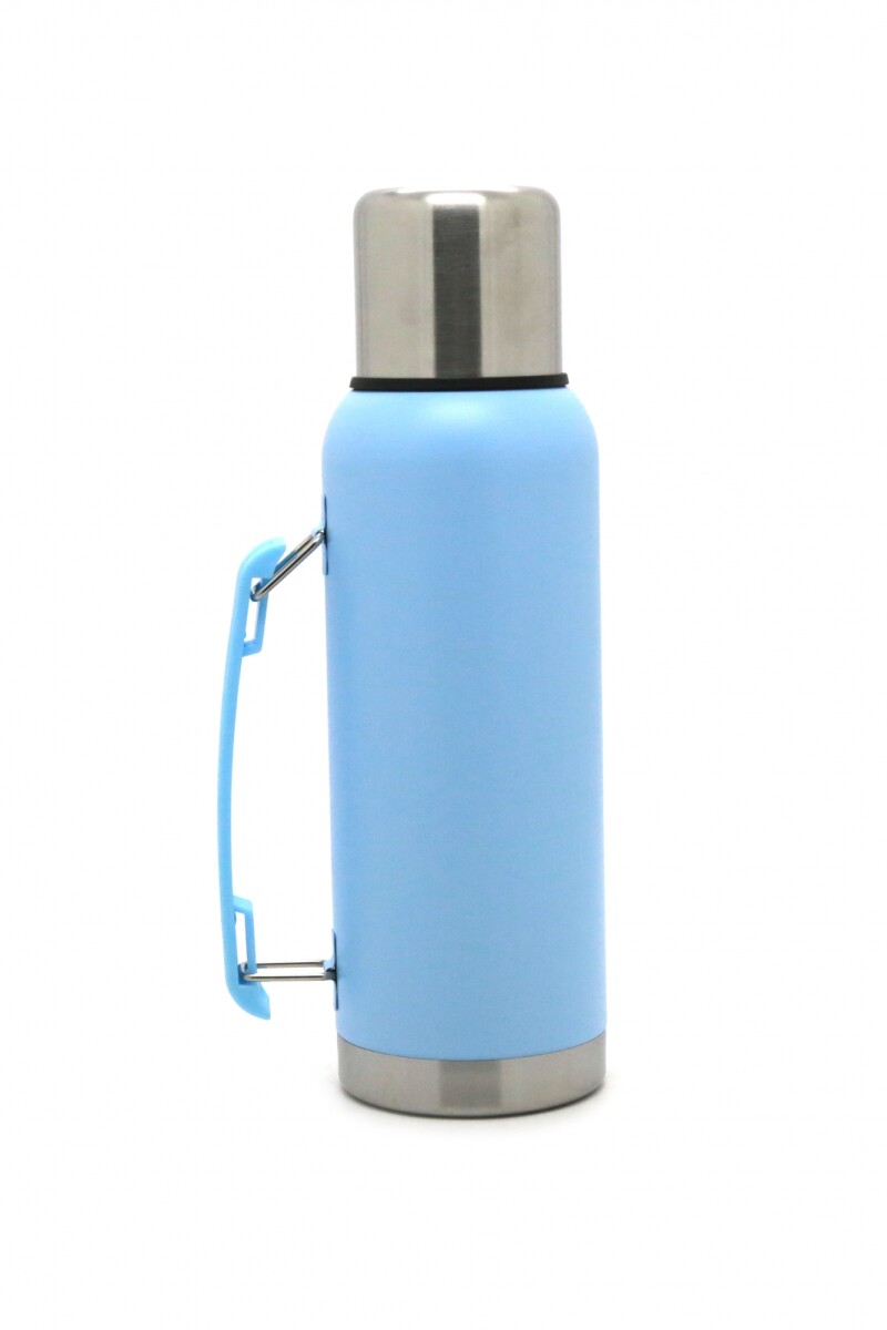 Termo 1000 ML con vaso incluido Celeste