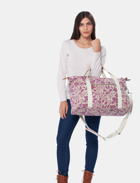 BOLSO DE LONA ESTAMPADO Rosado