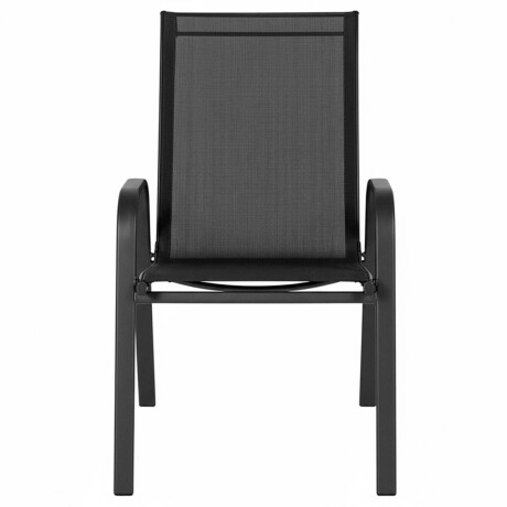 Silla Jardín Metálica Butaca Exterior C/Apoyabrazos Negro