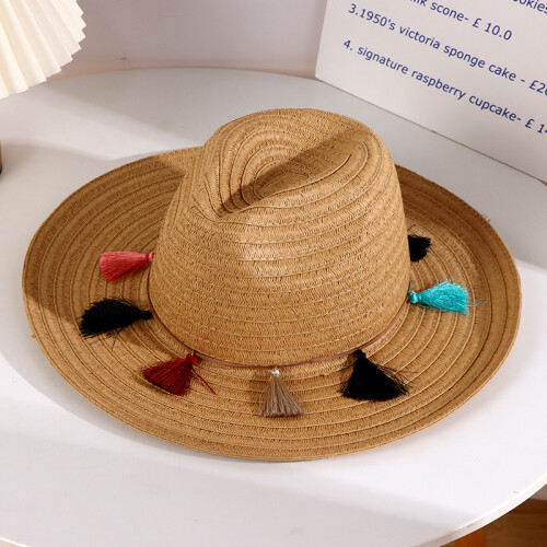 Sombrero De Paja - Borlas Sombrero De Paja - Borlas