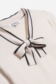 Sweater con corbatín CRUDO