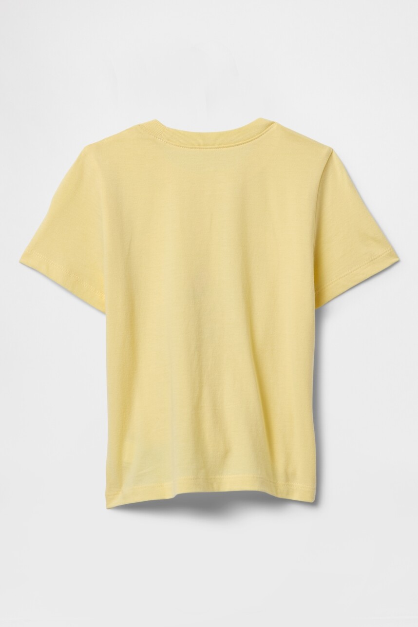Remera Logo Gap Disney Toddler Niña Pale Banana