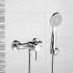 GRIFERIA DUCHA MONOCOMANDO EXTERIOR BRILLO LINEA LILO CROMO