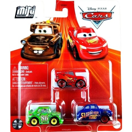 Pack X3 Autitos Coleccionables Cars Mini Corredores 001