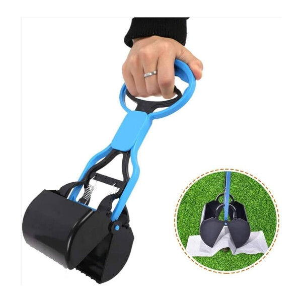 Pala Higiénica Levanta Desechos De Mascotas Perro Gato Variante Color Negro y Azul