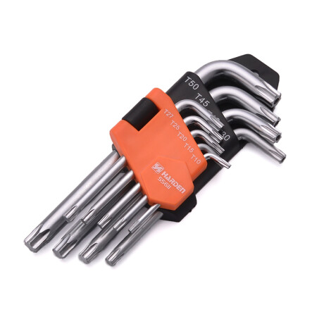 JUEGO LLAVES TORX MEDIANA 9 PZAS PRO HARDEN ++ N/a