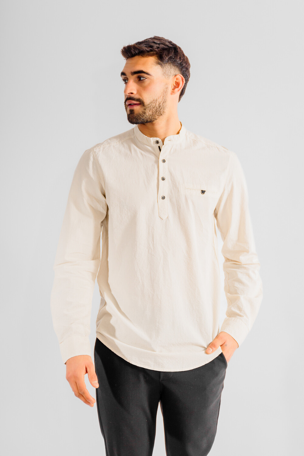 Camisa Folau Cemento