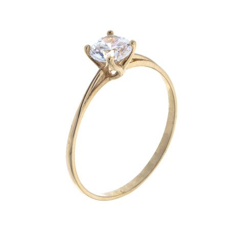 Anillo de oro 9 ktes con circonia, CINTILLO. Anillo de oro 9 ktes con circonia, CINTILLO.