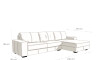 Sillón 3 cuerpos con Chaise - Como Caramelo Izquierdo