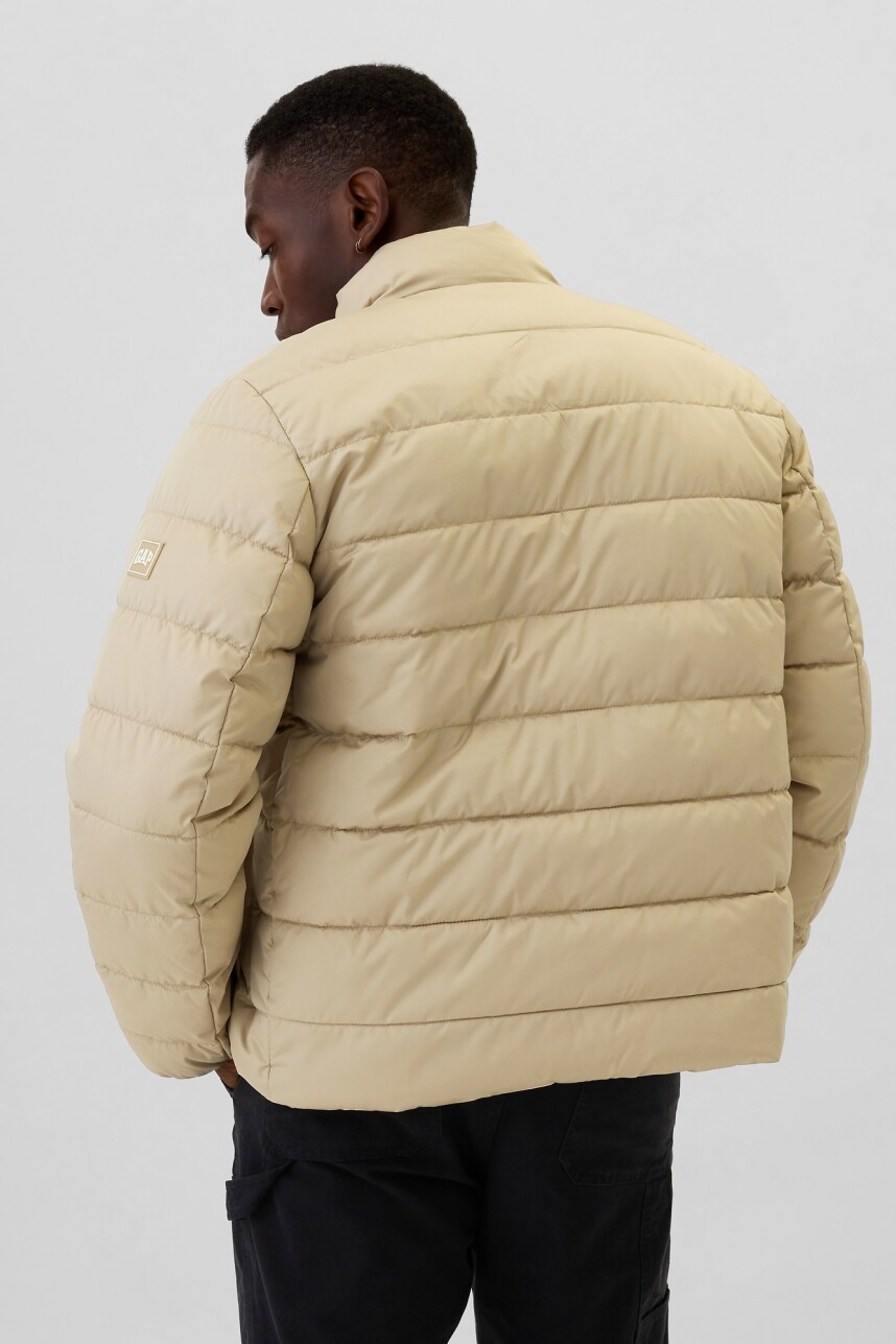Campera Light Weight Puffer Hombre Perfect Khaki