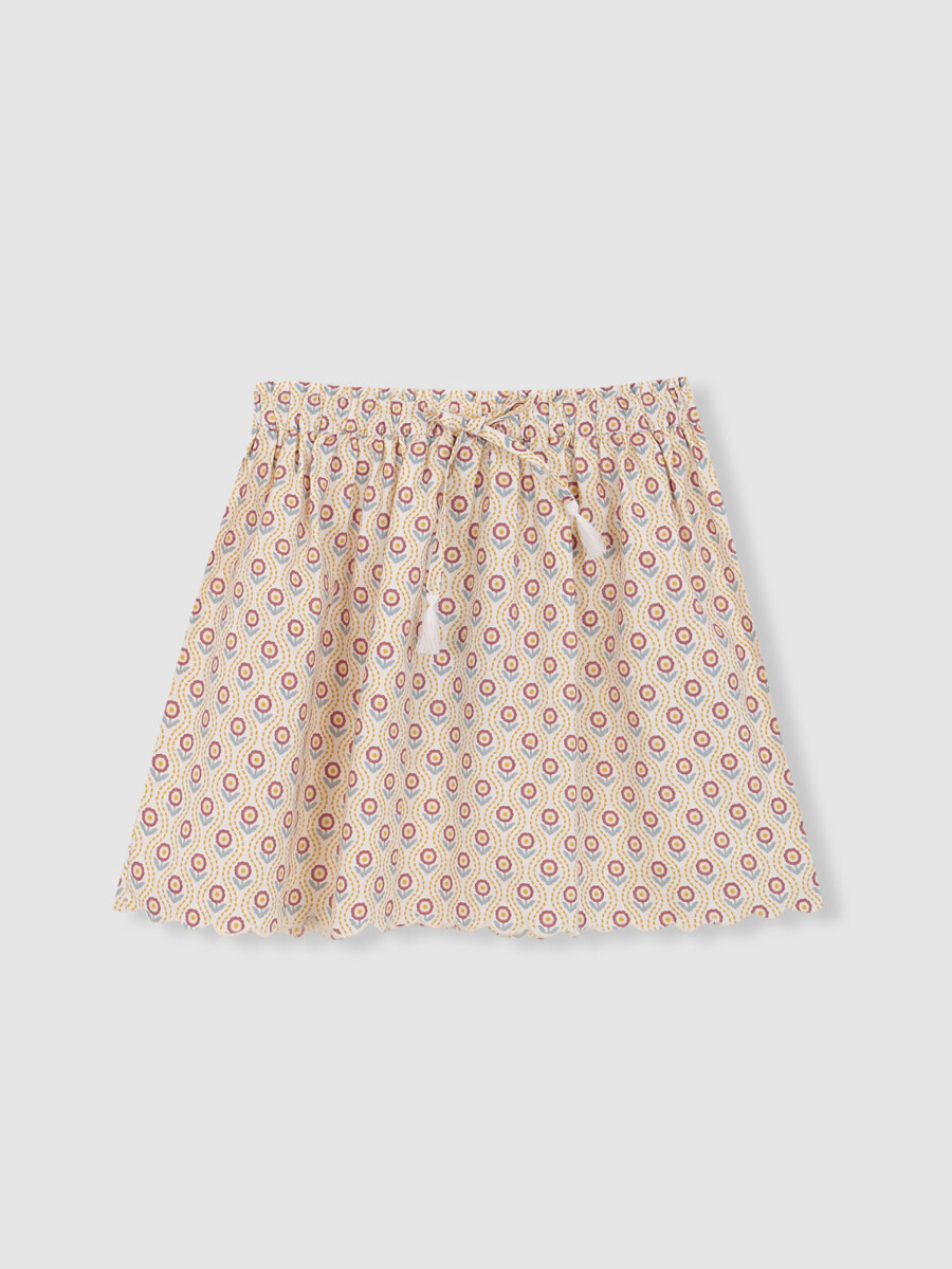 Falda Estampada Blanco