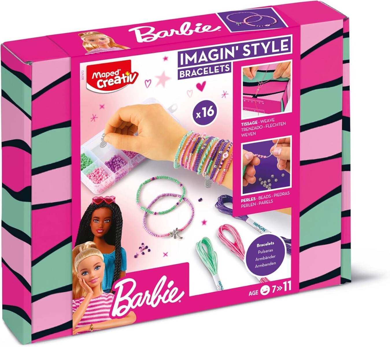 Set para hacer pulseras Barbie 