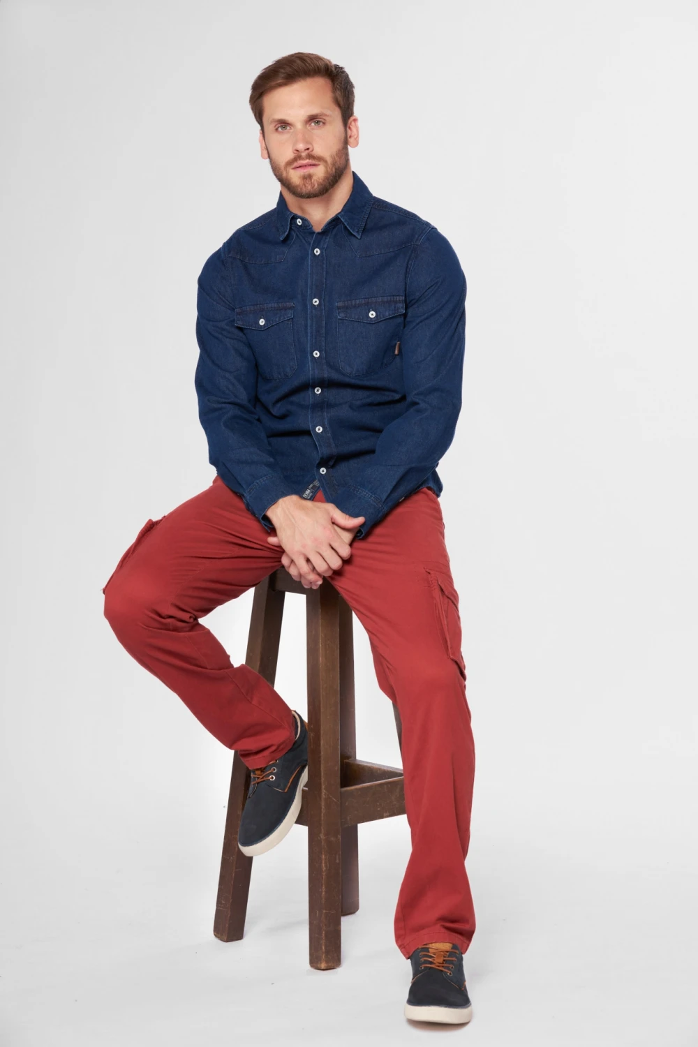 PANTALÓN CARGO SPANDEX Terracota