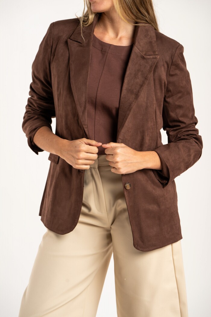 Blazer Gamuza Cafe