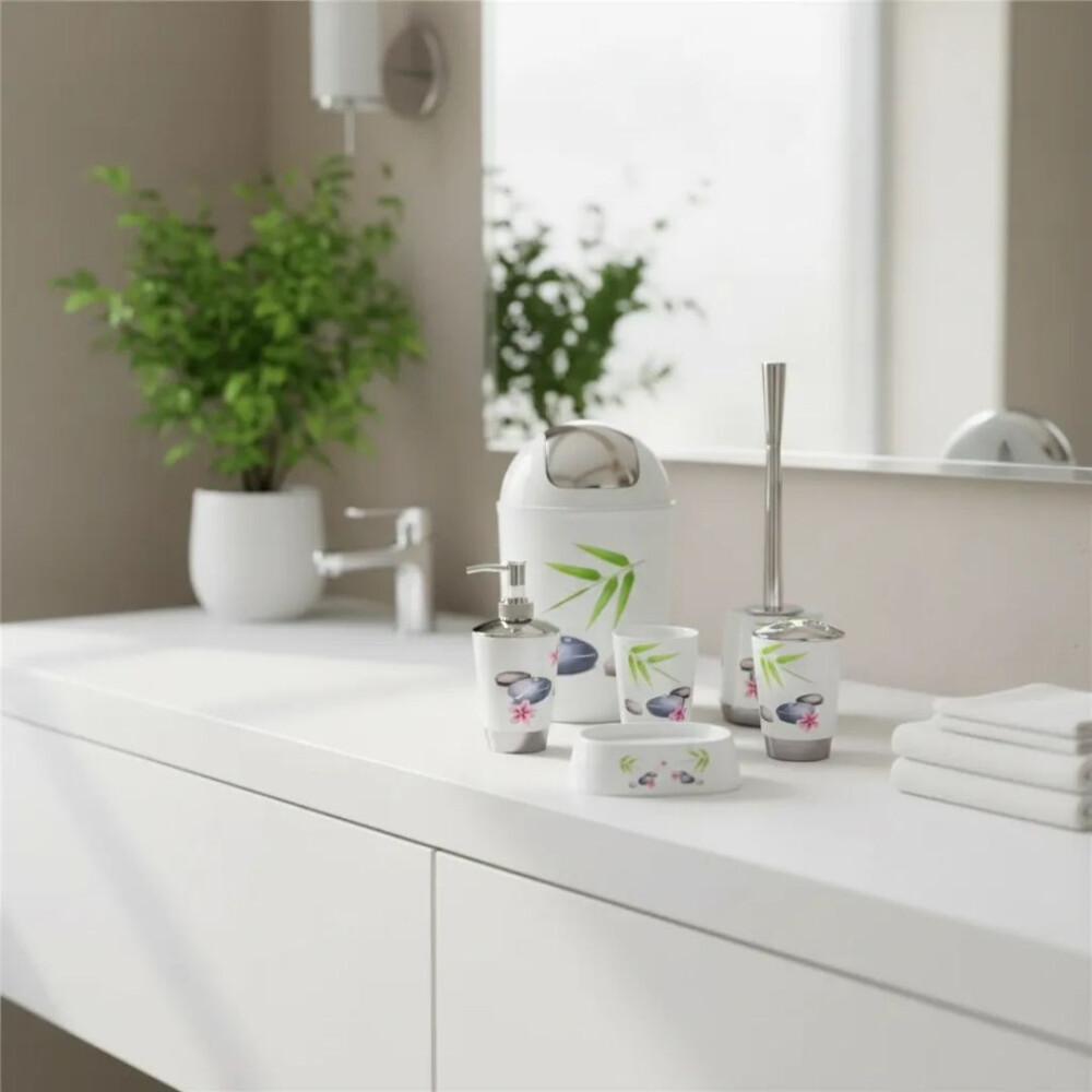 Set De 6 Accesorios Para Baño Estampado