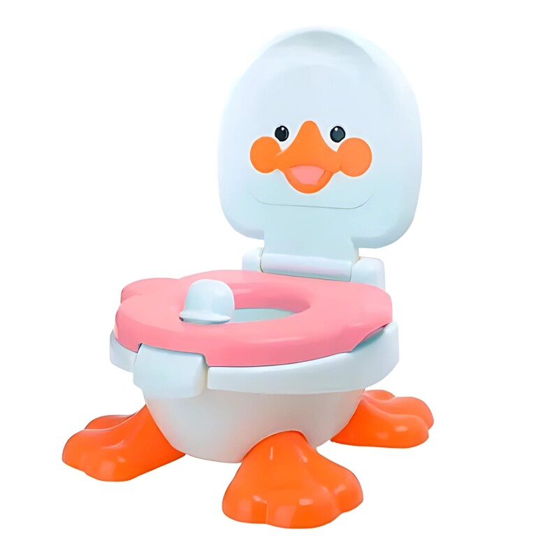 Pelela Wc Niños Duck Baby Potty 3 En 1 Hasta Los 5 Años Rosa