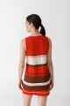 VESTIDO ZIP KNIT Rojo Y Rosa