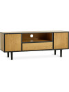 Mueble TV ODENSE 2 puertas 1 cajón roble/negro Mueble TV ODENSE 2 puertas 1 cajón roble/negro