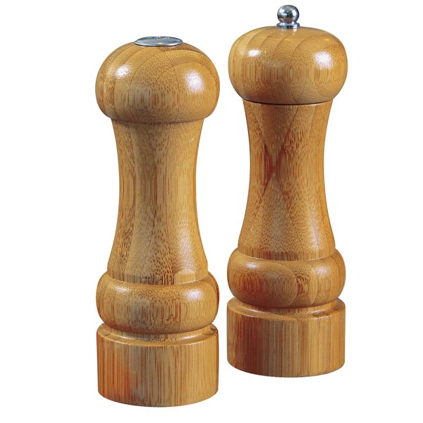 SET SALERO-PIMENTERO BAMBÚ 5X16 CM MARRON