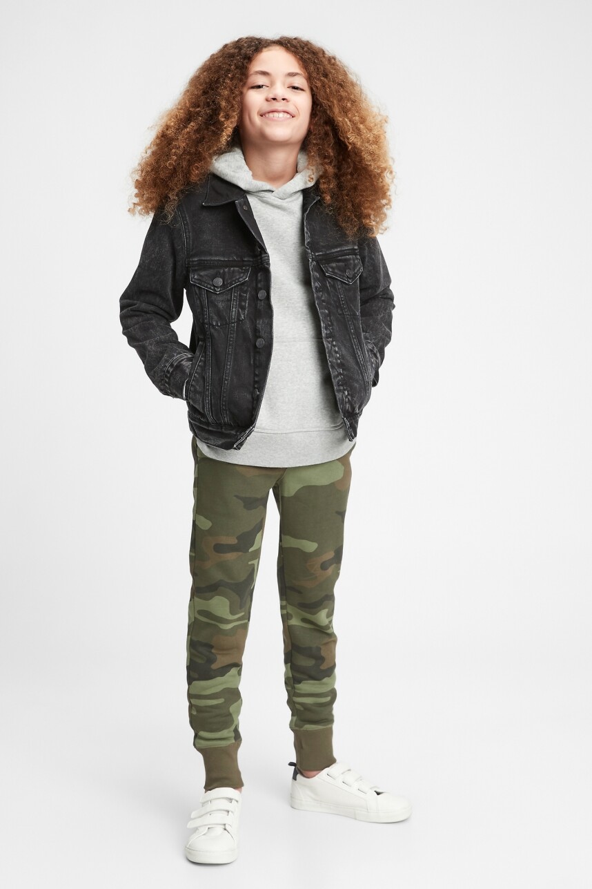 Pantalón Deportivo Logo Con Felpa Gap Niño Green Camo