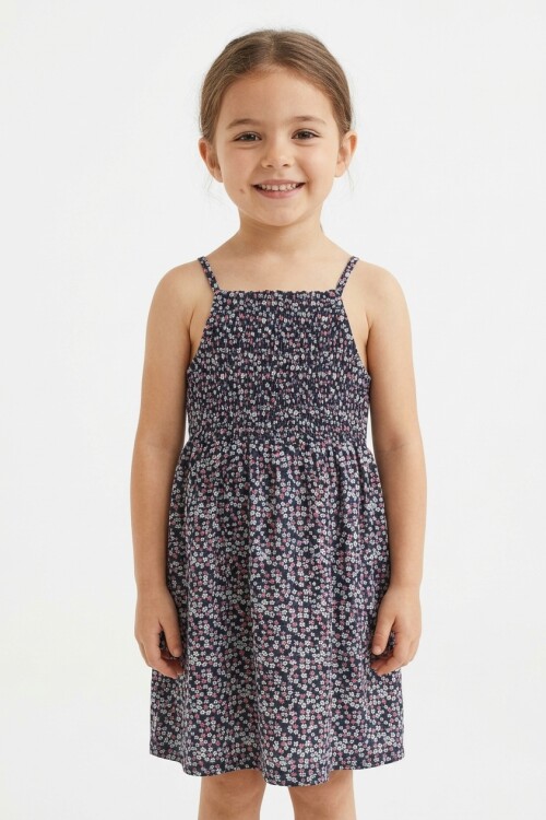 Vestido tirantes estampa floral AZUL MARINO