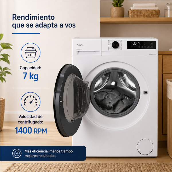 Lavasecarropas Inverter 7kg Candy Gwd474sb7-s LAVASECARROPAS CANDY GWD 7/4KG 474SB7-S