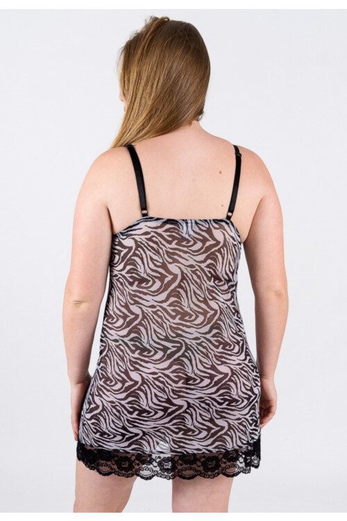 CAMISOLIN DE TUL CEBRA TALLE ESPECIAL ESTAMPADO CEBRA