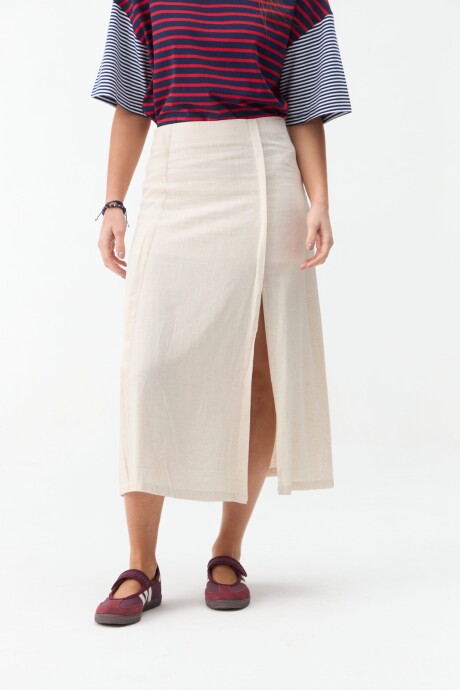 FALDA HIBISCUS Beige