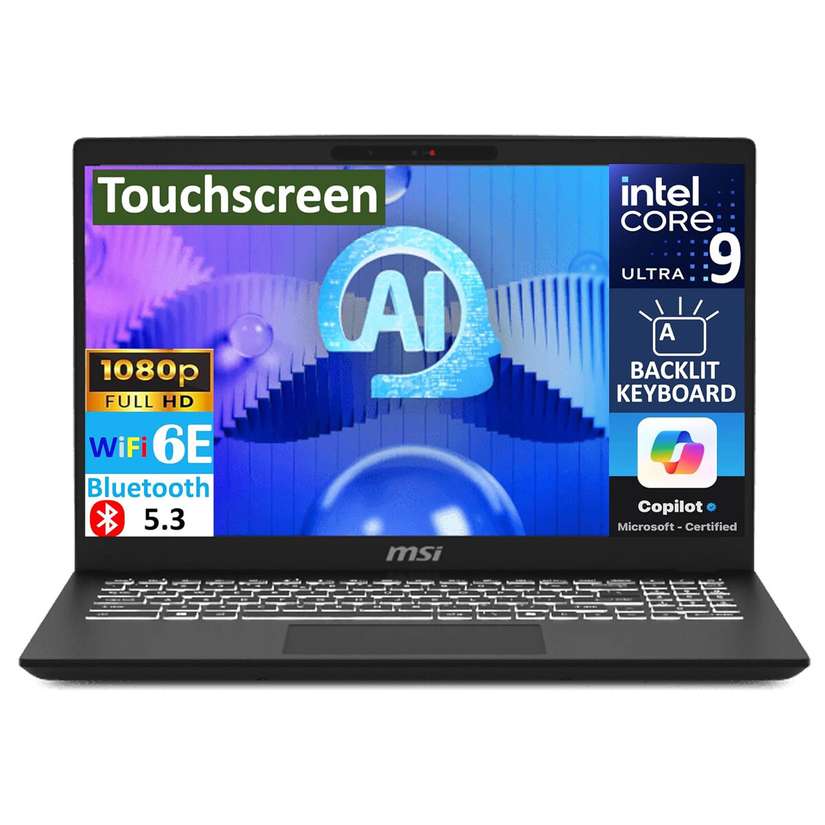 Notebook MSI Modern 15H Ultra 9 185H 1TB 32GB Touch 15.6" 
