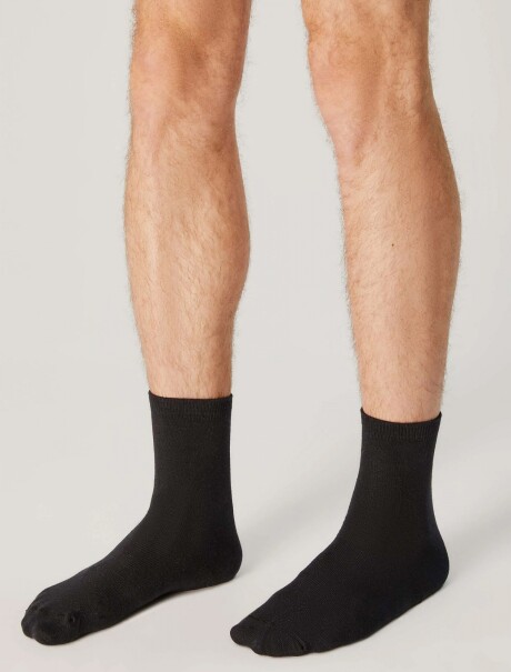 JUEGO DE 2 PARES DE CALCETINES LARGOS UNISEX NEGRO
