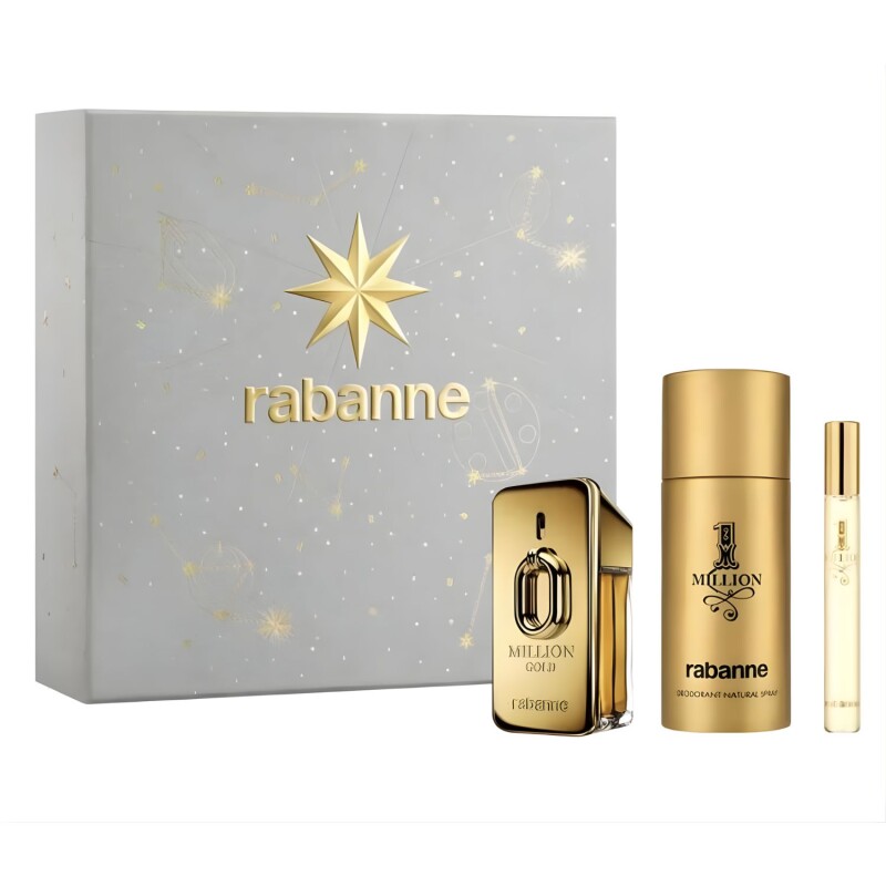 Set Rabbane Million Gold For Him Int Edp 50ml+ 10 ml + Deo Set Rabbane Million Gold For Him Int Edp 50ml+ 10 ml + Deo