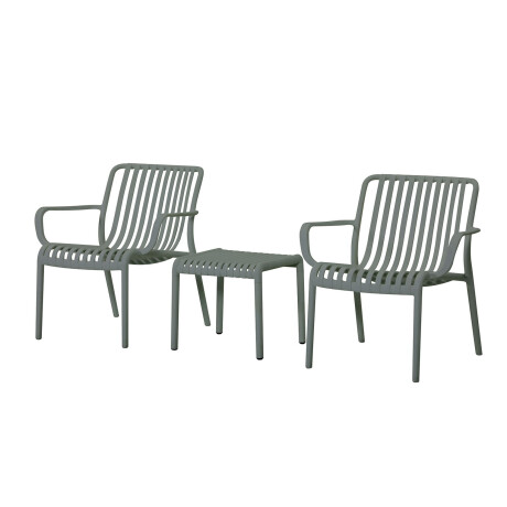 SET DE TERRAZA POLIPROPILENO VERDE LAGOS