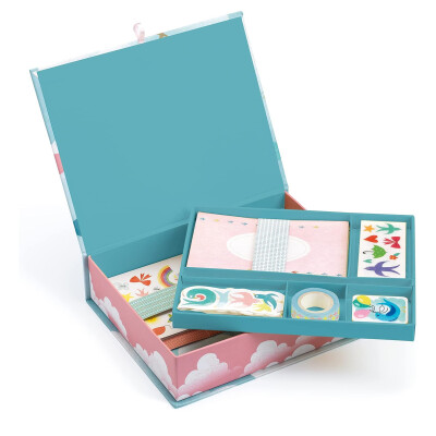 Caja de papelería Charllotte Lovely Paper Djeco Caja de papelería Charllotte Lovely Paper Djeco