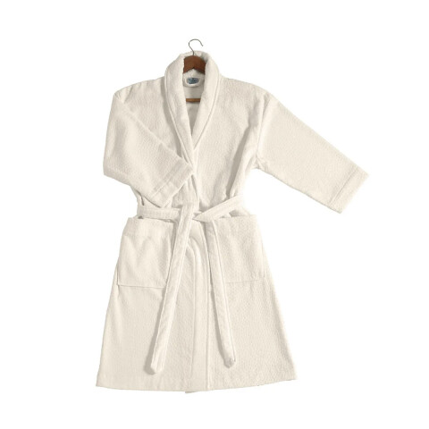 Bata Baño Velour Perola Dohler Algodón Talle M - G BEIGE