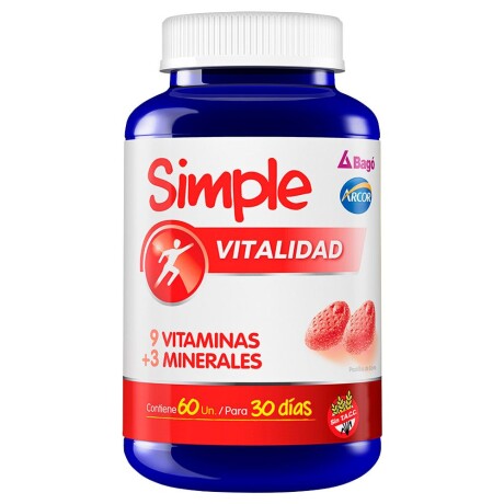 Suplemento Simple Vitalidad 60 unidades Arcor Suplemento Simple Vitalidad 60 unidades Arcor