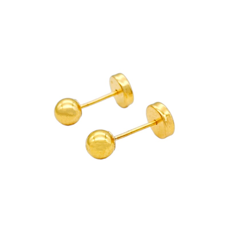 Abridores Bolita-Oro 18k-Sin piedra-AB9538 sinpiedra