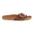 Sandalia Madrid Big Buckle Oiled Leather - Estrecho Cognac