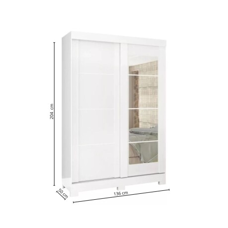 Ropero 2 puertas corredizas con espejo Ropero 2 puertas corredizas con espejo