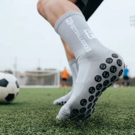Par de Medias Deportivas Antideslizantes para Fútbol FS Grises