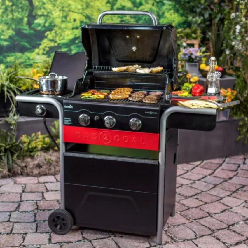 Barbacoa híbrida Char-Broil gas+carbón Barbacoa híbrida Char-Broil gas+carbón